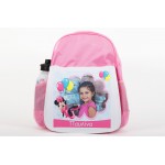 Pink σχολική τσάντα με εκτυπωμένη φωτογραφία