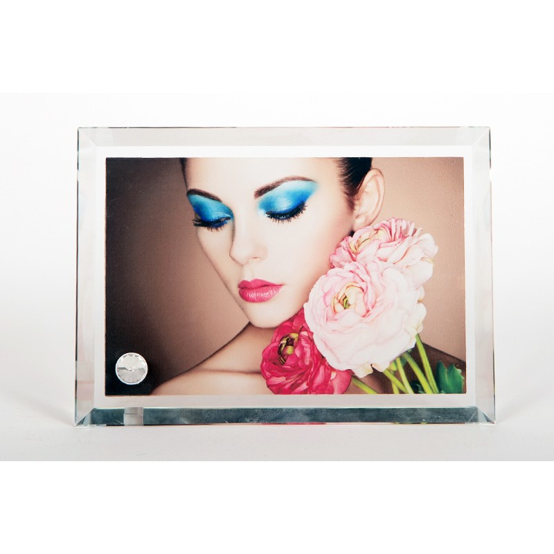 γυάλινη κορνίζα με εκτυπωμένη φωτογραφία 15cm x20cm