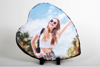 εκτύπωση  σε πέτρα (σχήμα καρδιά)  15cm/ 25cm