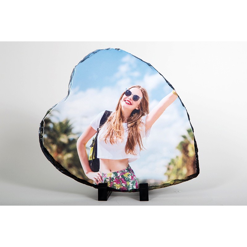 εκτύπωση  σε πέτρα (σχήμα καρδιά)  15cm/ 25cm